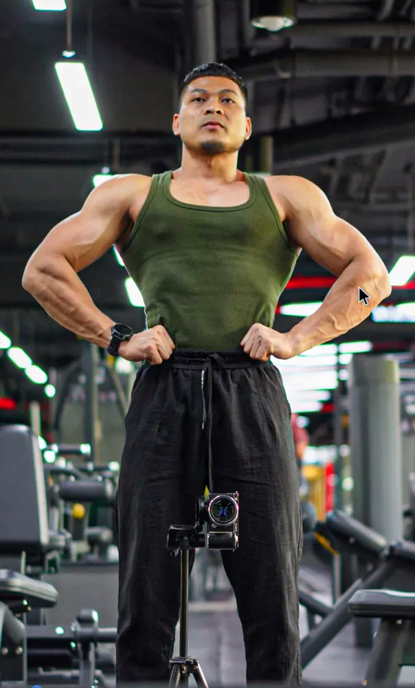 Phen Phoy standing in the gym